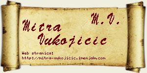 Mitra Vukojičić vizit kartica